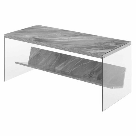 CONVENIENCE CONCEPTS SoHo Coffee Table, Gray Marble HI2824237